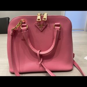 Prada pink bag handle and crossbody